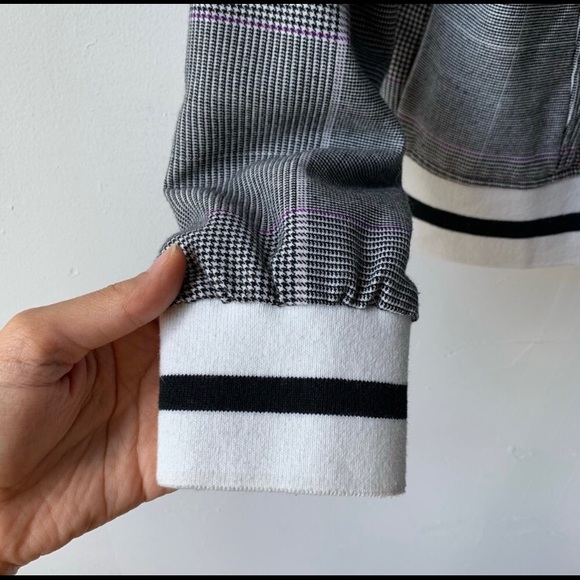 Who What Wear Plaid gingham print bomber jacket S - Picture 6 of 6